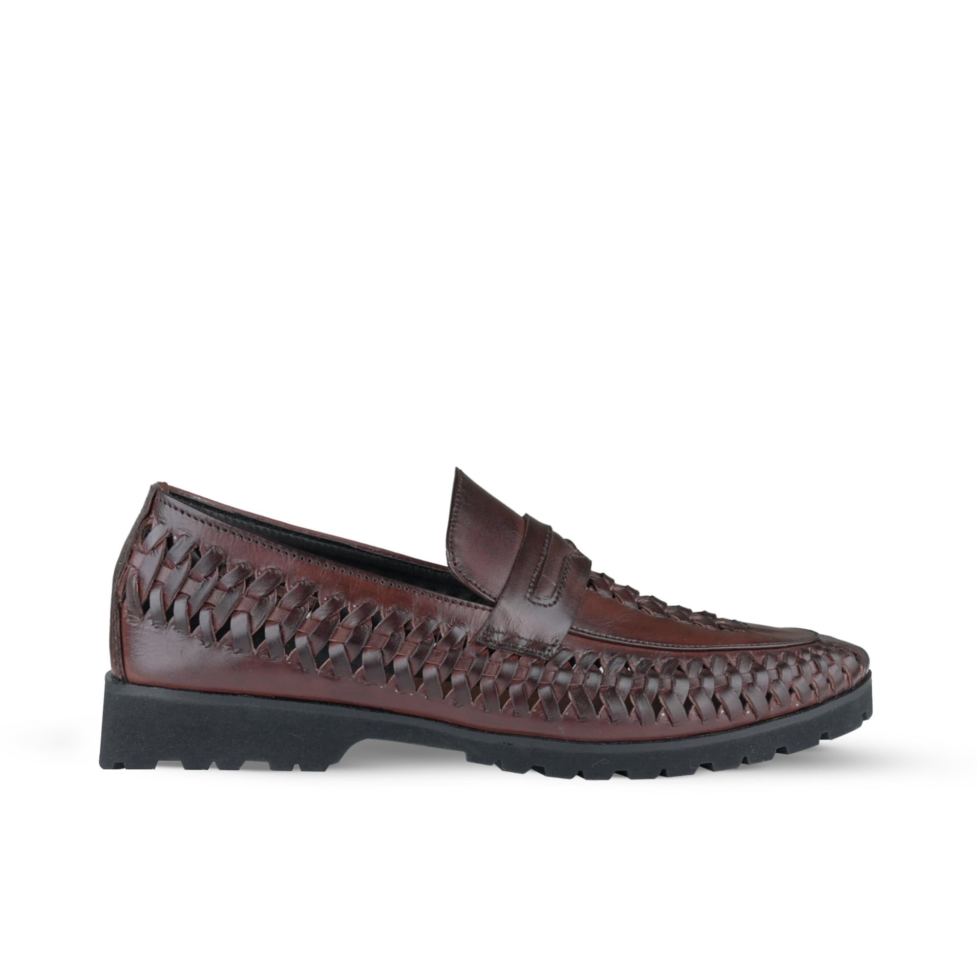 Braided Leather Slip-On Shoes PA13