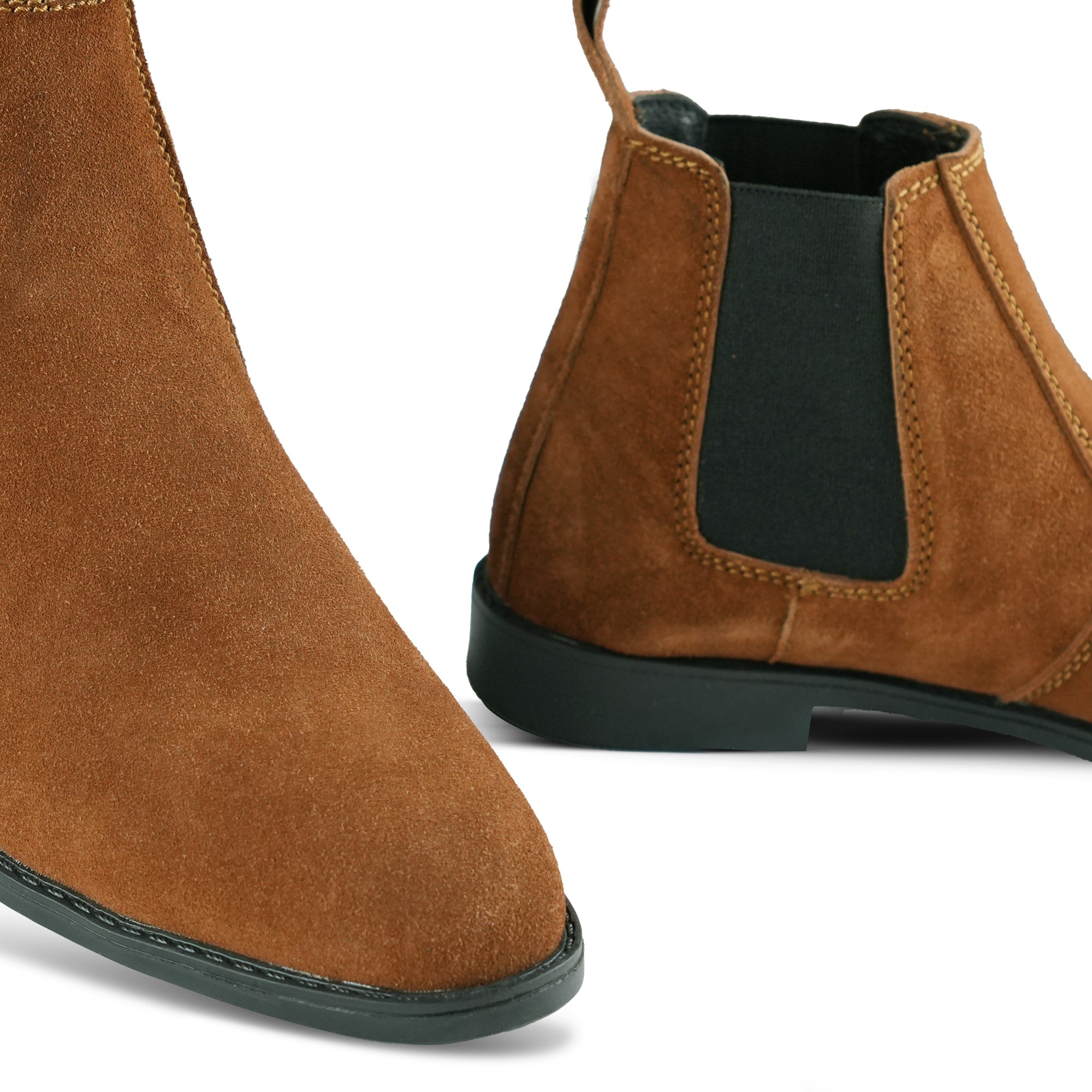 Premium Brown Suede Chelsea Boots PJ33