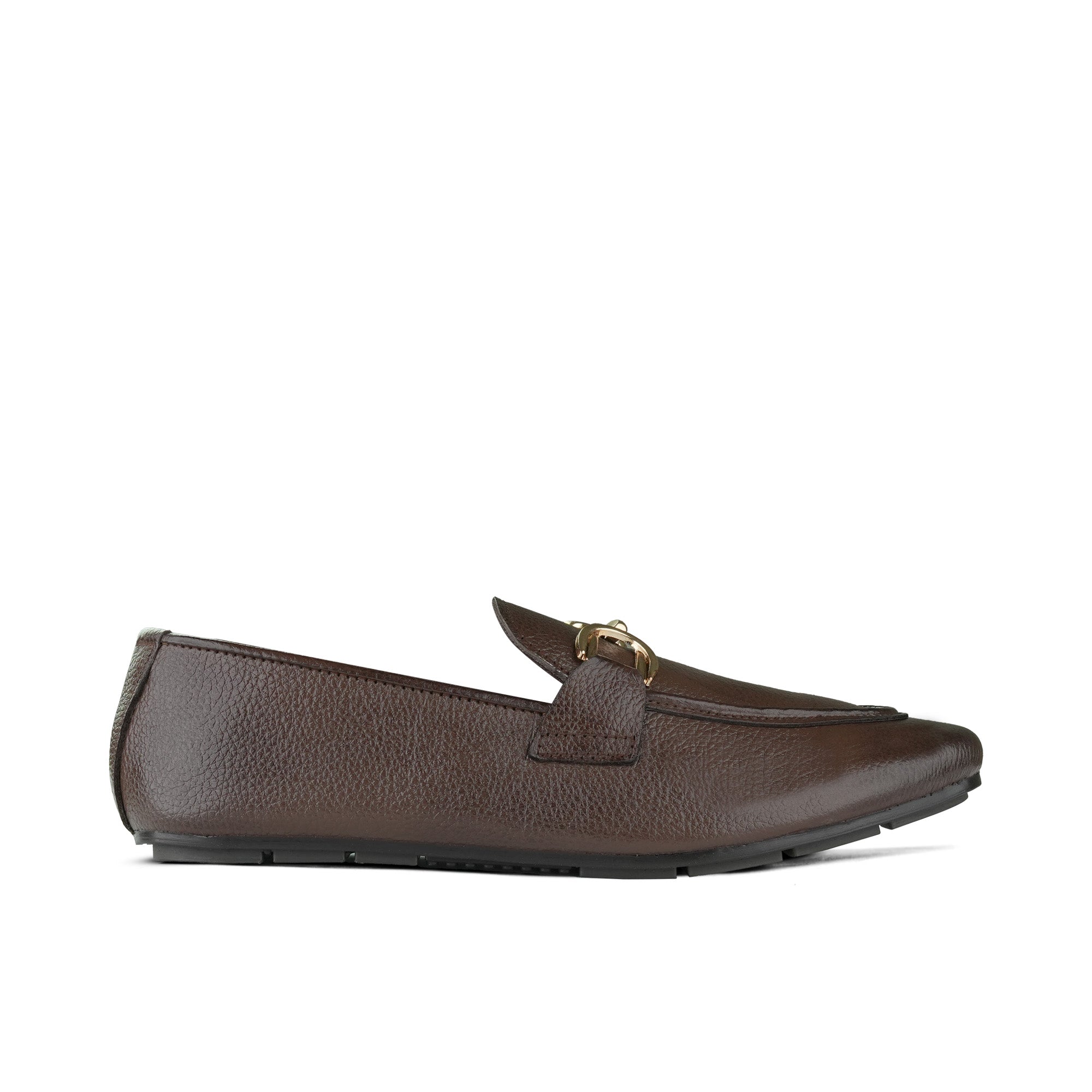 Sleek Brown Slip-On Shoes PA12