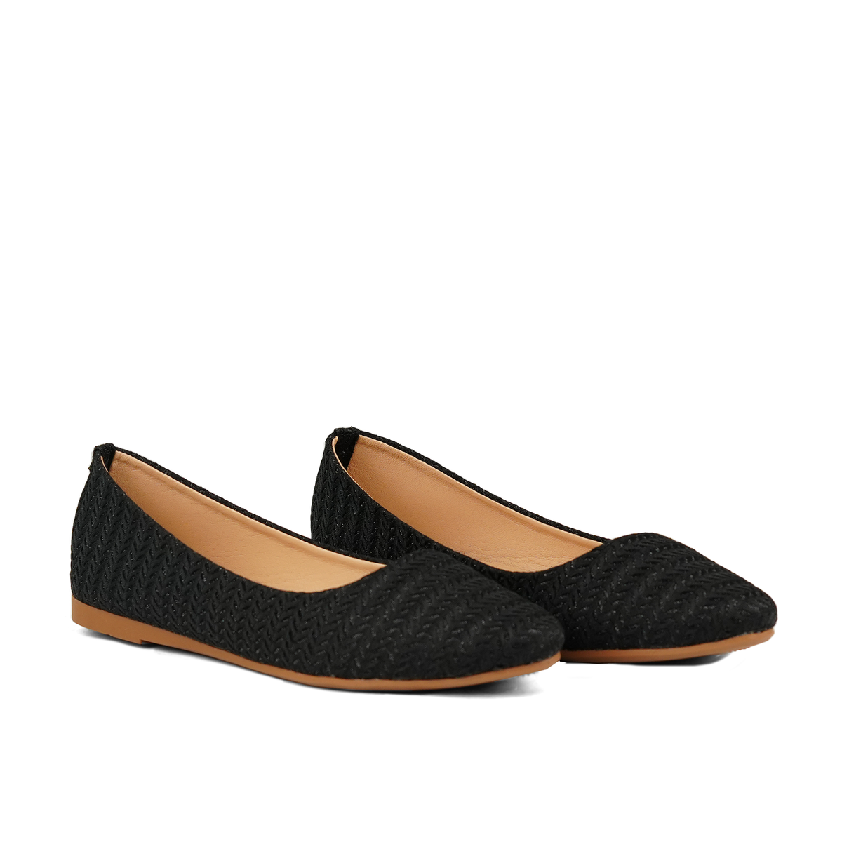 Black Woven Pumps WP03