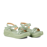 Sage Green Wedge Sandals WS01