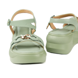 Sage Green Wedge Sandals WS01