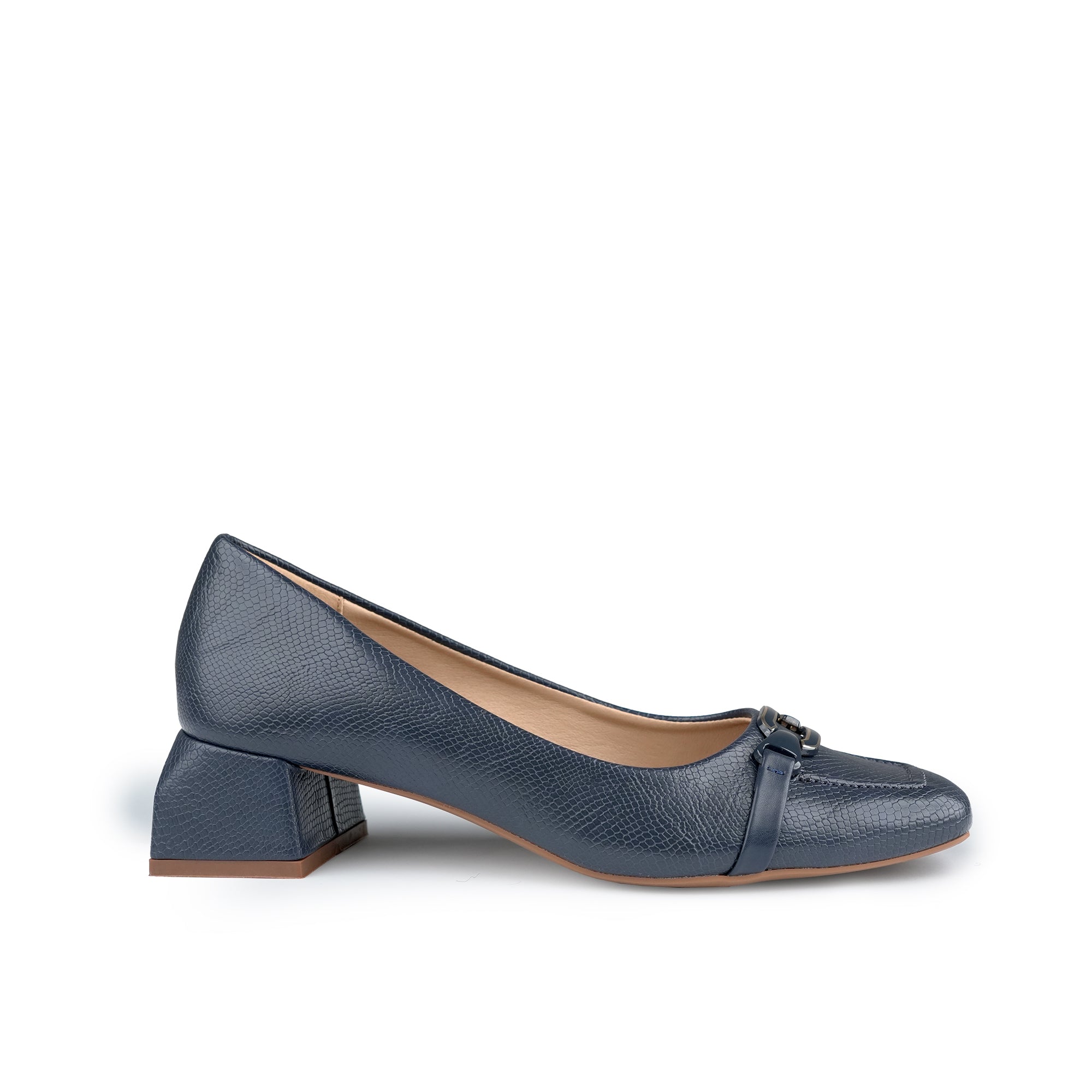 Classic Navy Block Heels WH14