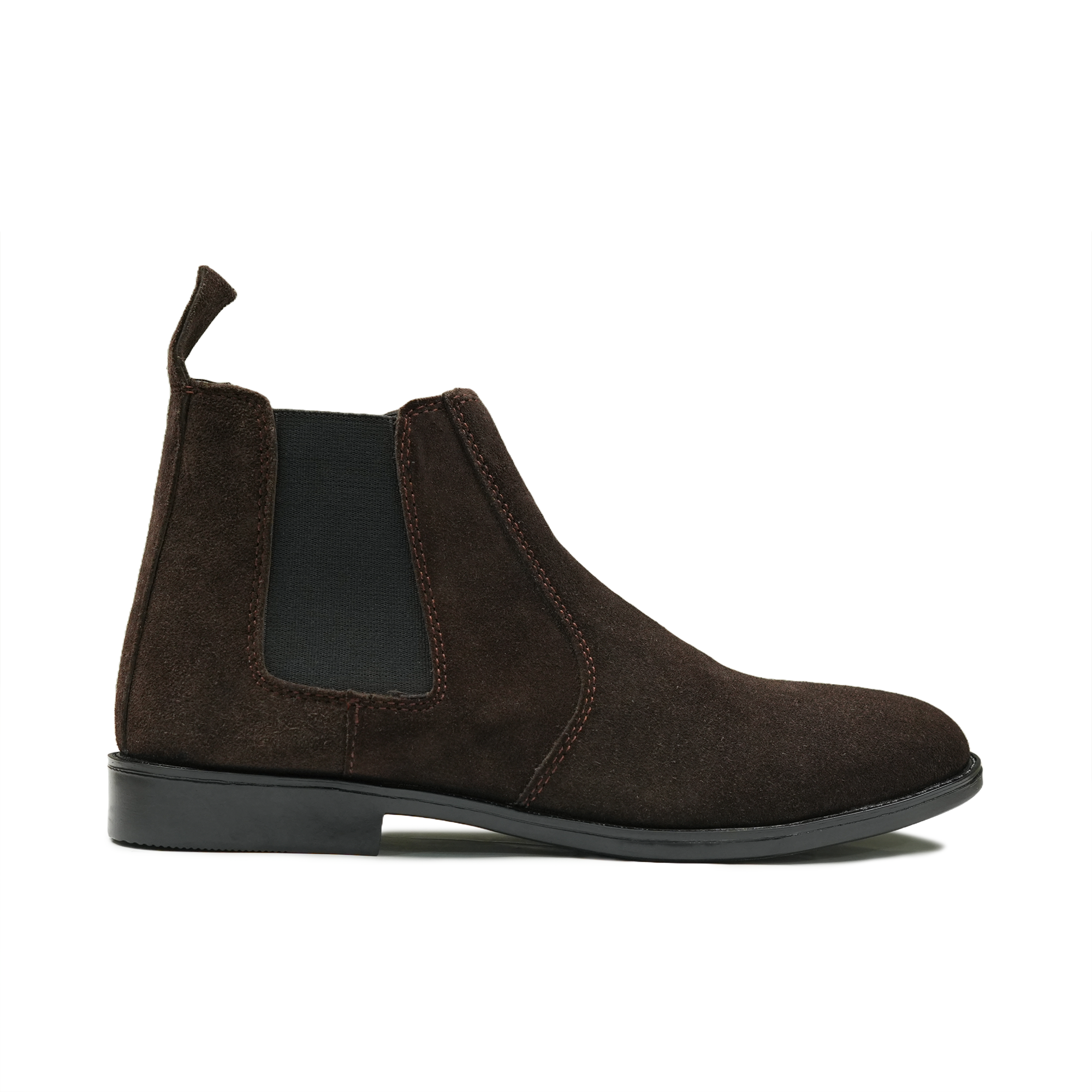 Dark Chocolate Brown Suede Chelsea Boots PJ40