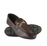 Sleek Brown Slip-On Shoes PA12