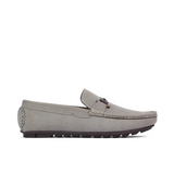 Grey Suede Buckle loafer LS45