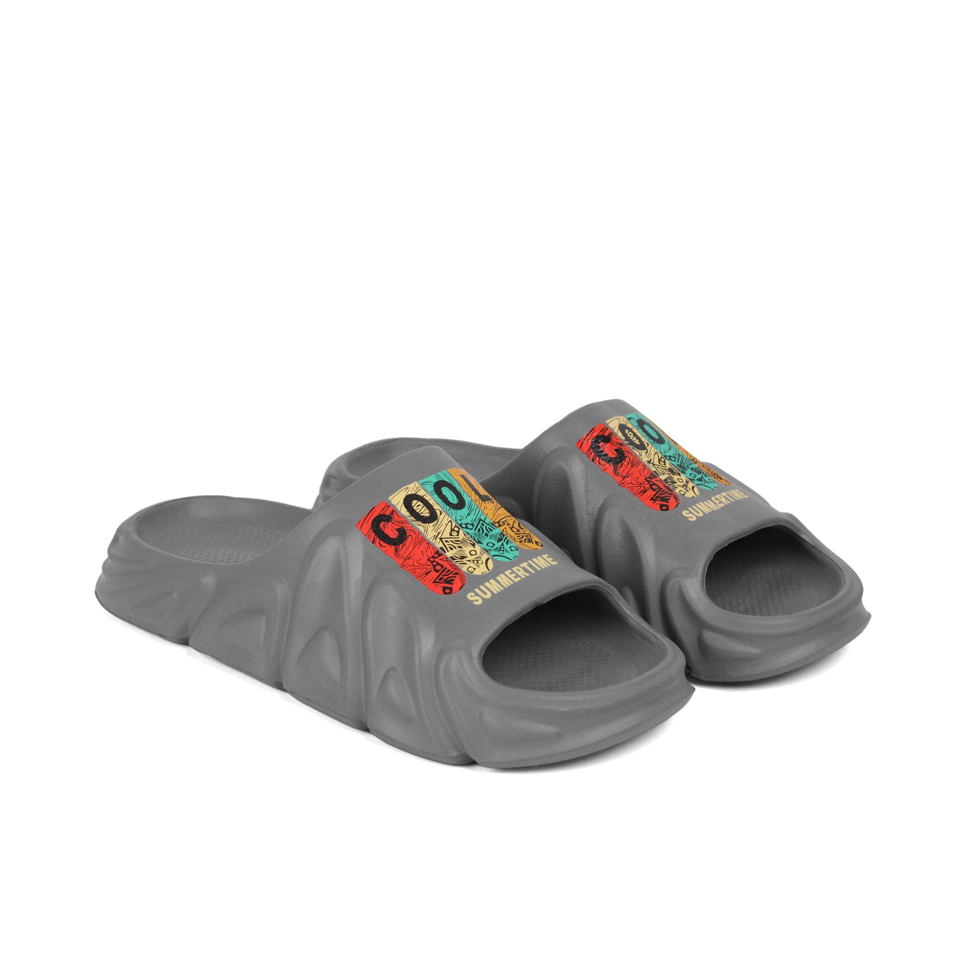 Light Grey Artful Slide Slipper