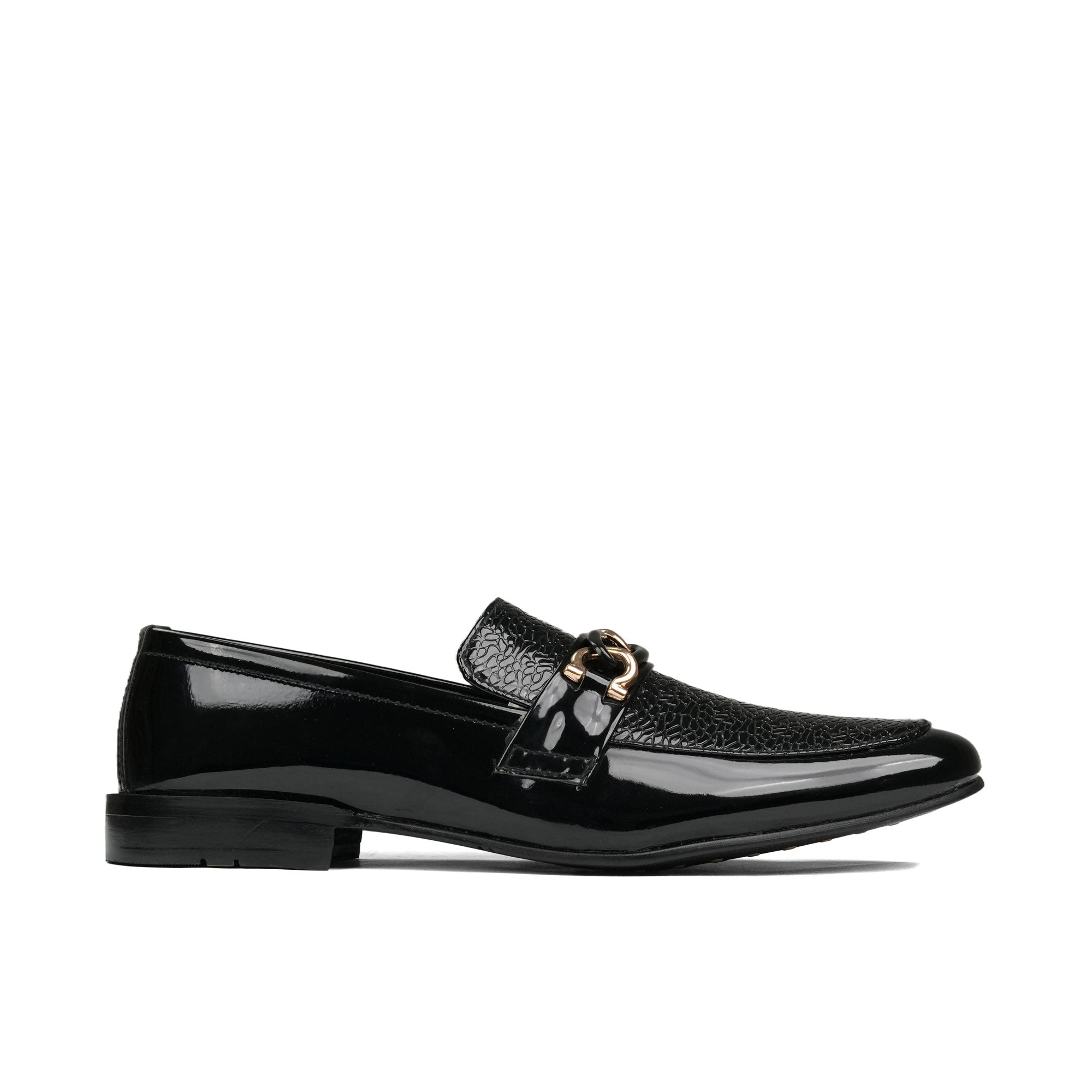 Black patent buckle shoes online