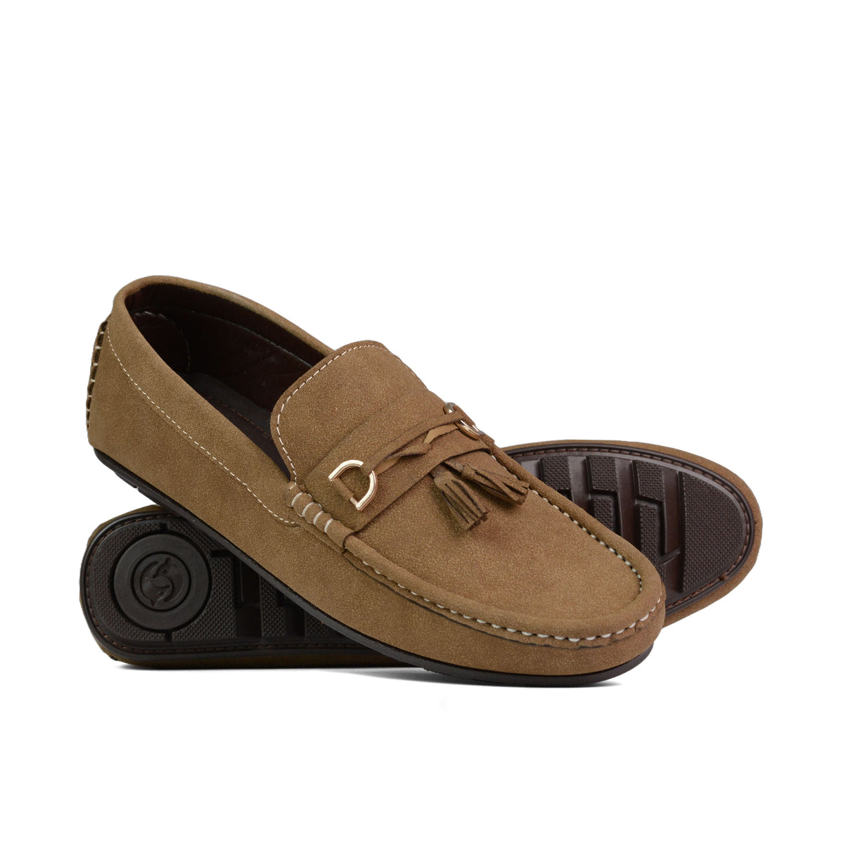 Tan Suede Tassel Loafer LS89