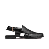 Black Patent Peshawari Chappal DD09