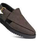 Choco Brown Suede Peshawari Chappal DD16