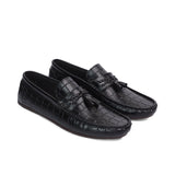 Black Crocodile Embossed Loafer LS28