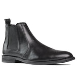 Black Leather Chelsea Boots PD01