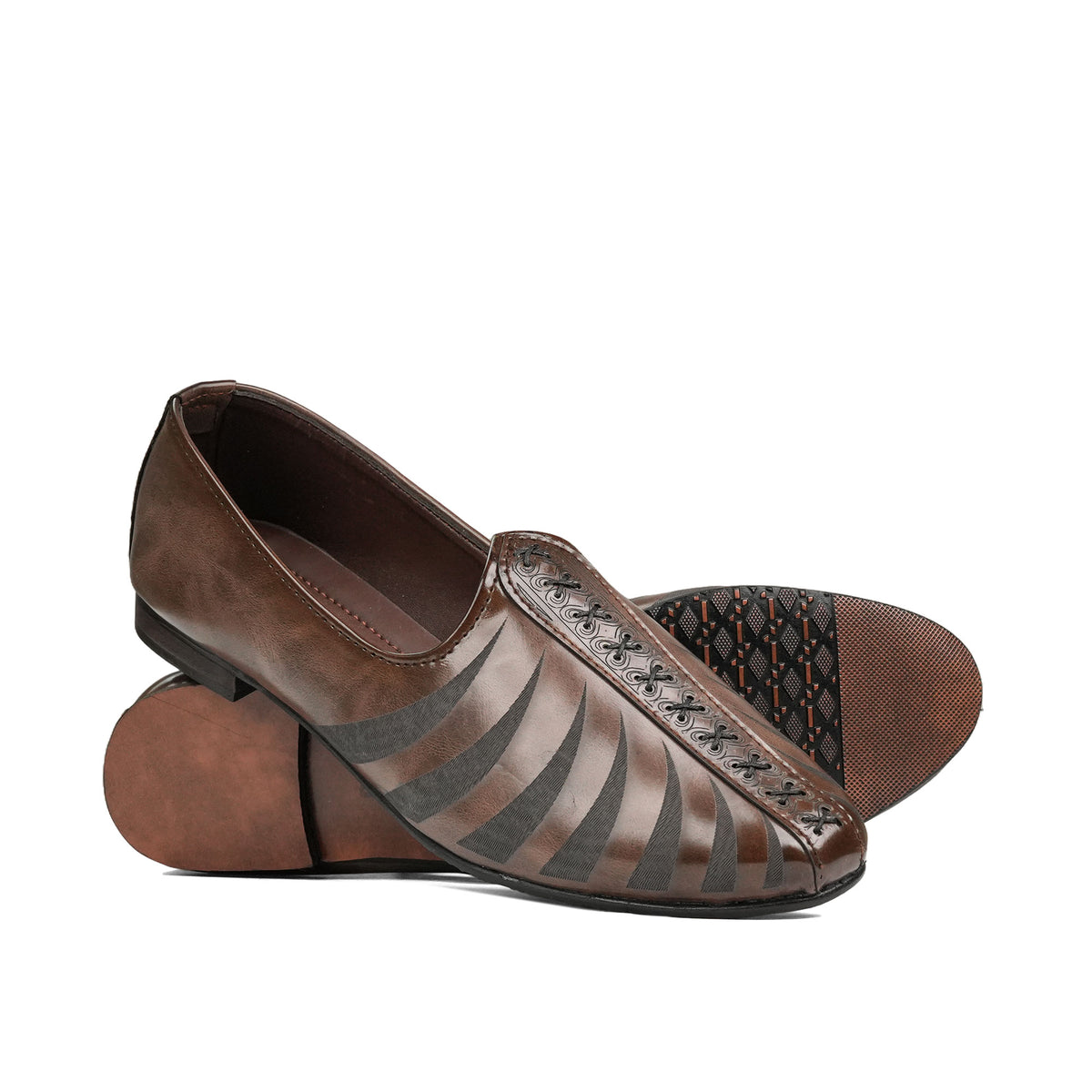 Brown Nagra Cut Shoe FN04