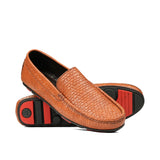Brown Textured Loafer LS43