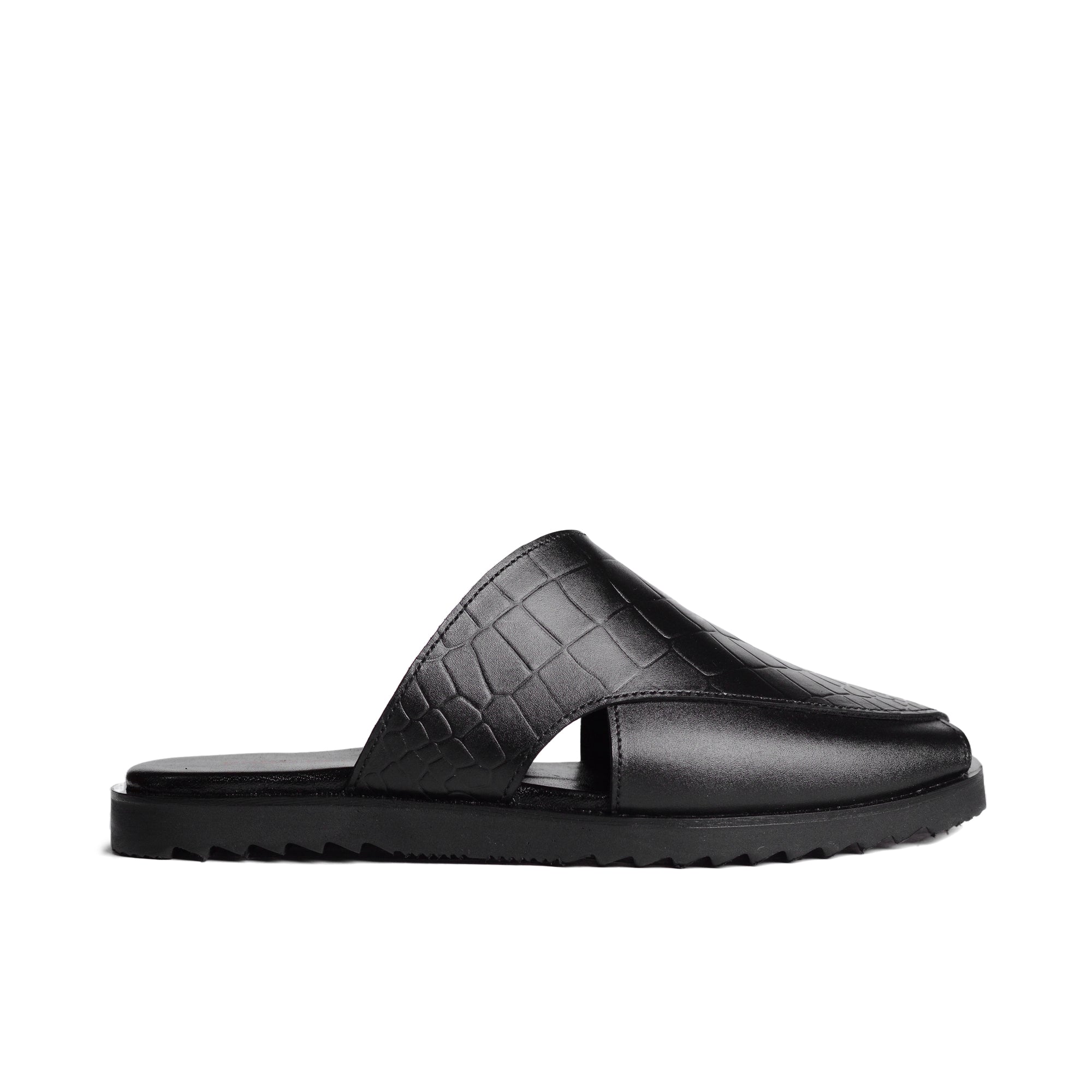 Black Croc Peshawari Mule SA11