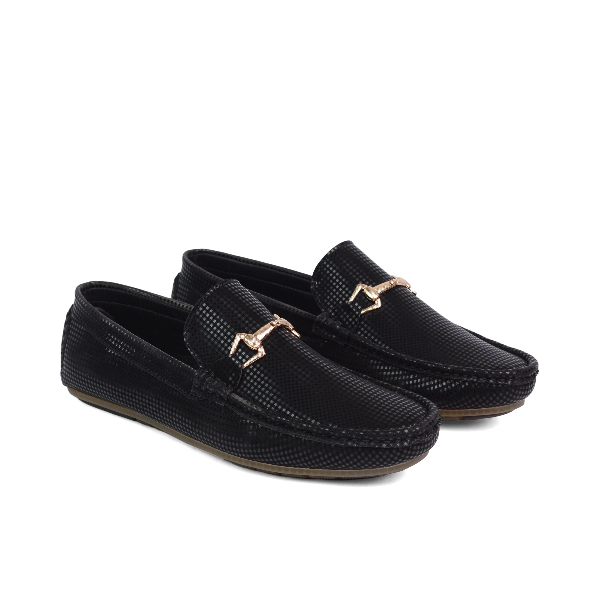 Black Boxed Suede & Patent Loafer LS30
