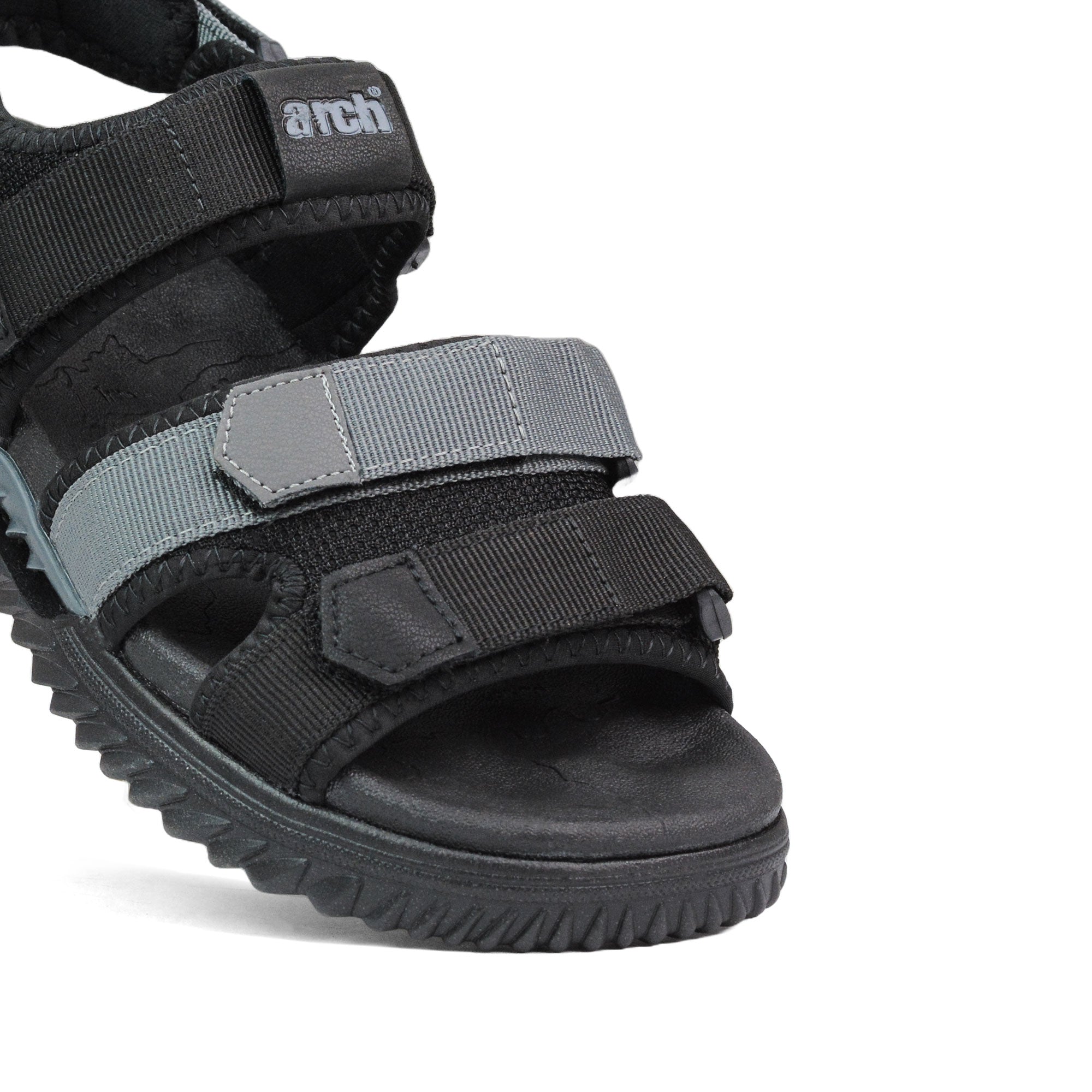 Black Gray Comfort Sandals DW05