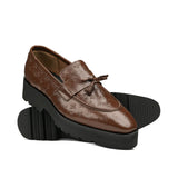 Brown High Sole Tassel Shoe PJ12