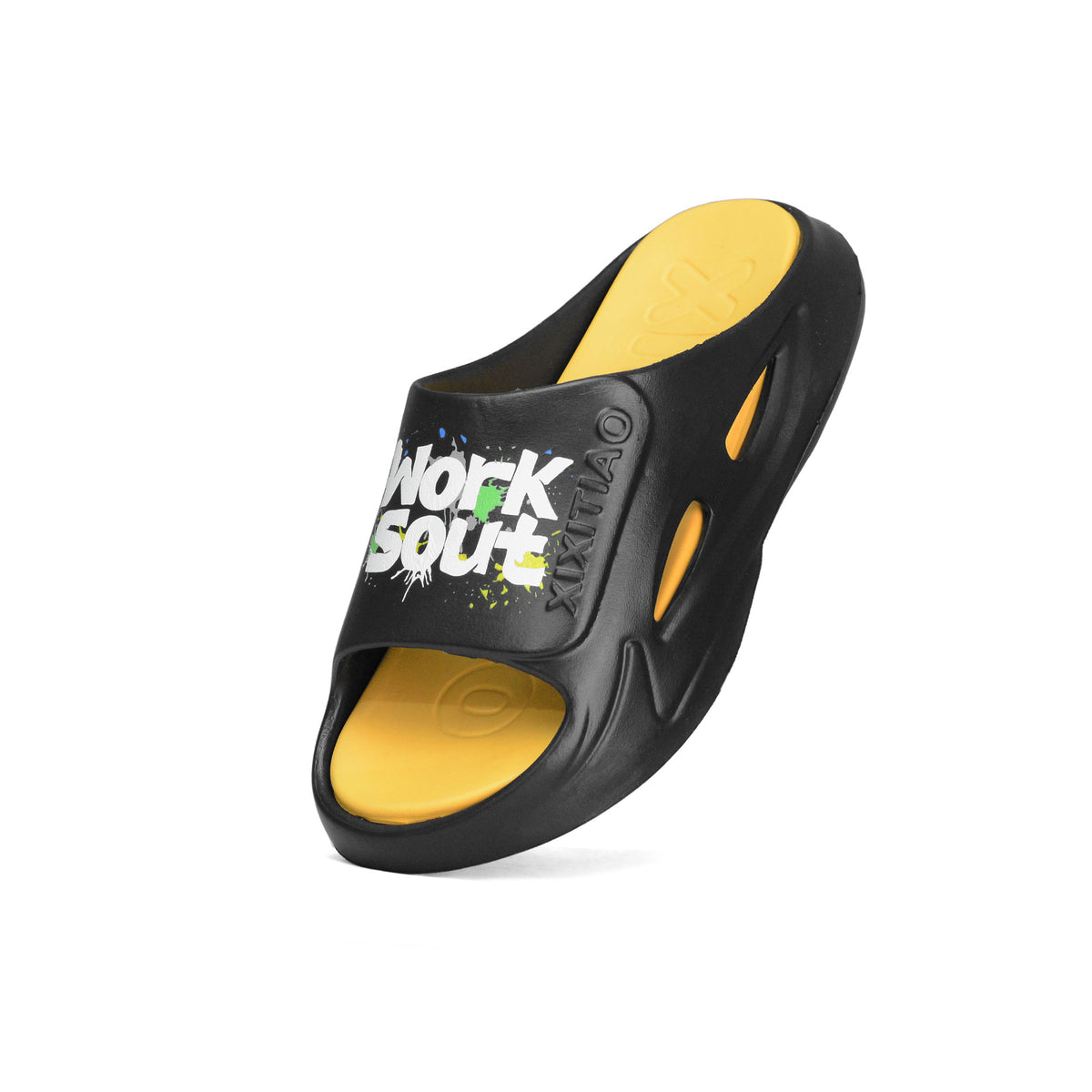Black & Yellow Slide Slipper XM16