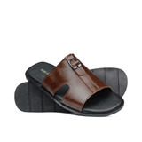 Brown Belt Leather Slipper SA33