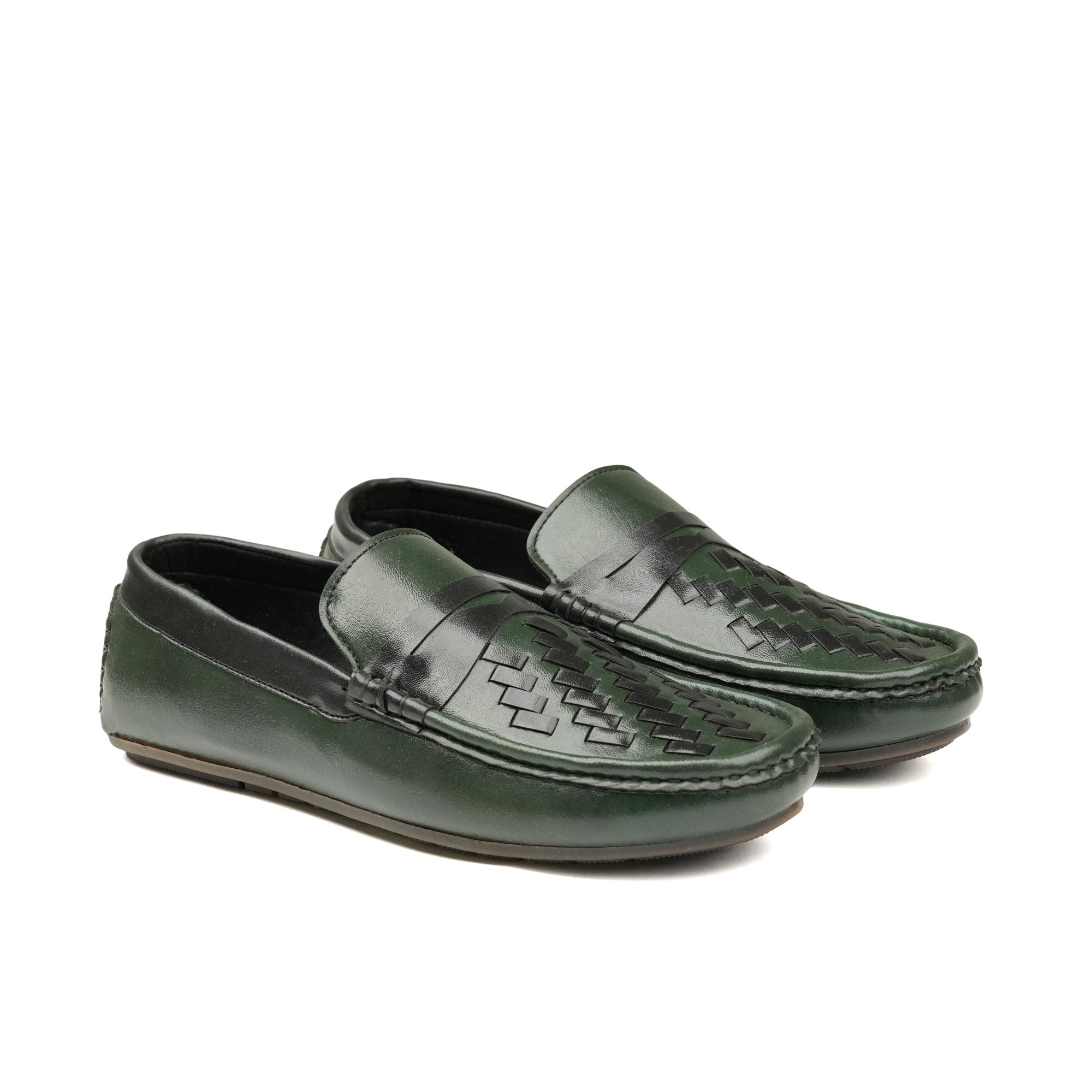 Green Woven Loafer LS42
