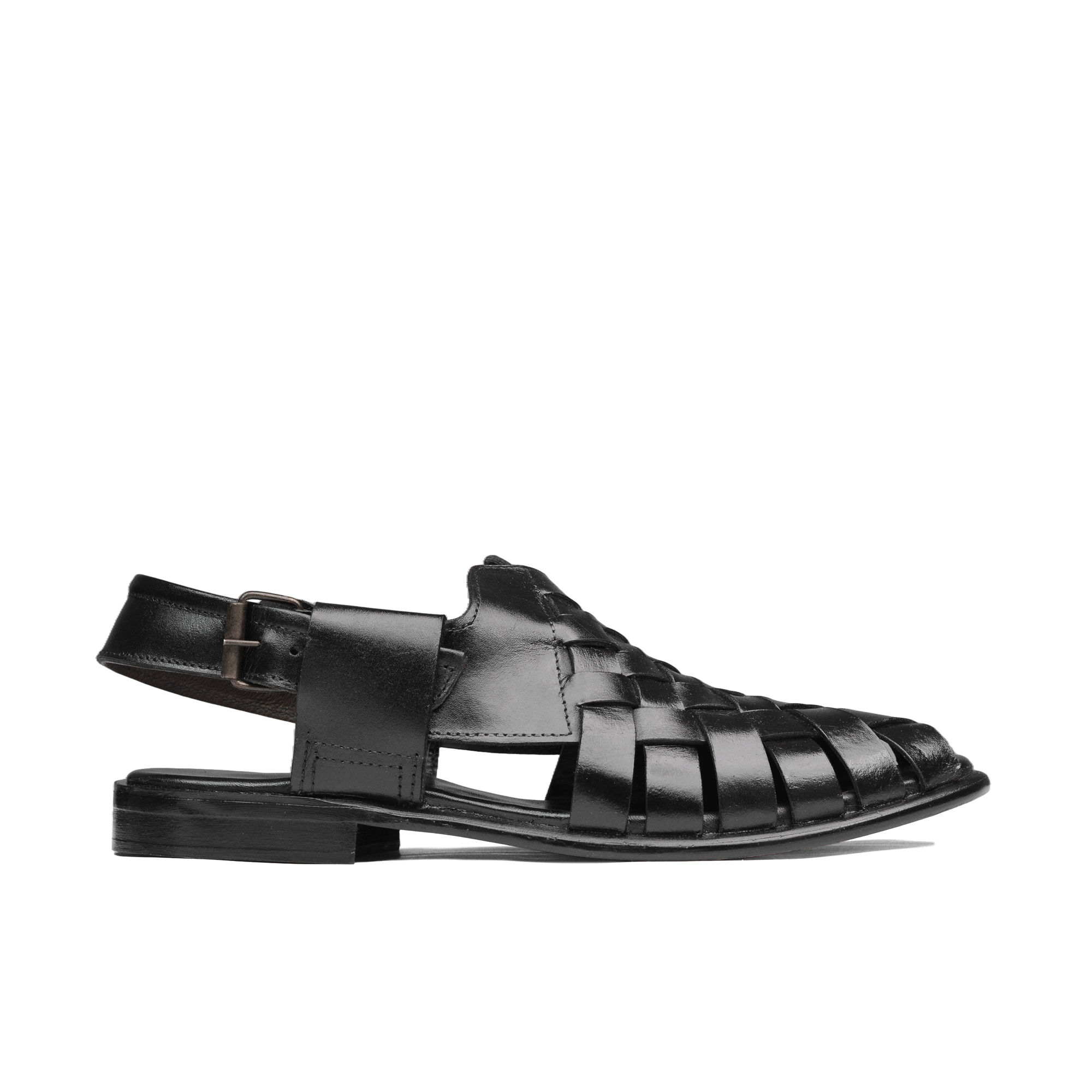 Black Woven Peshawari Chappal DJ03