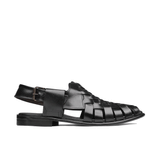 Black Woven Peshawari Chappal DJ03