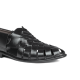 Black Woven Peshawari Chappal DJ03