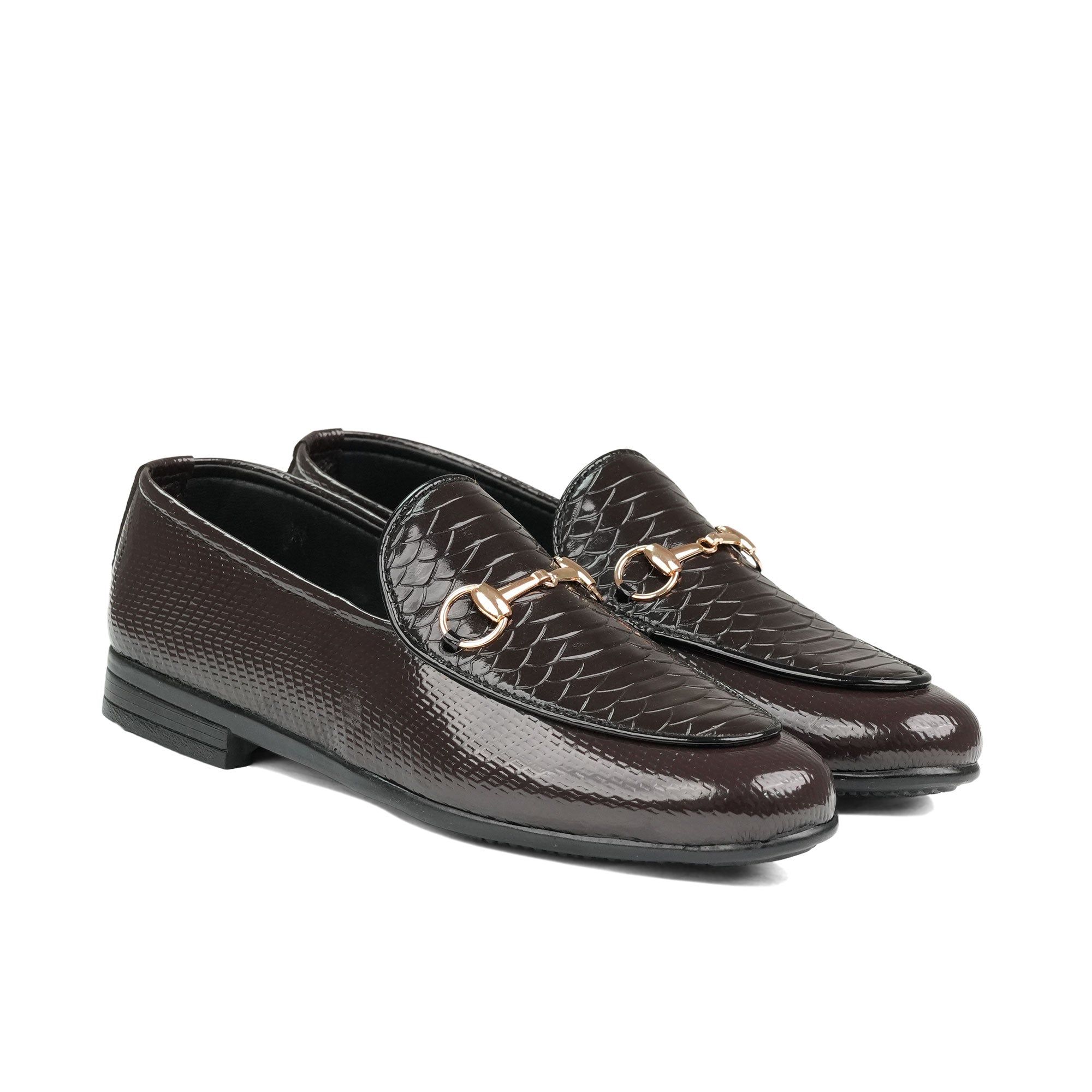 Synthetic Leather Brown Shoe FJ01
