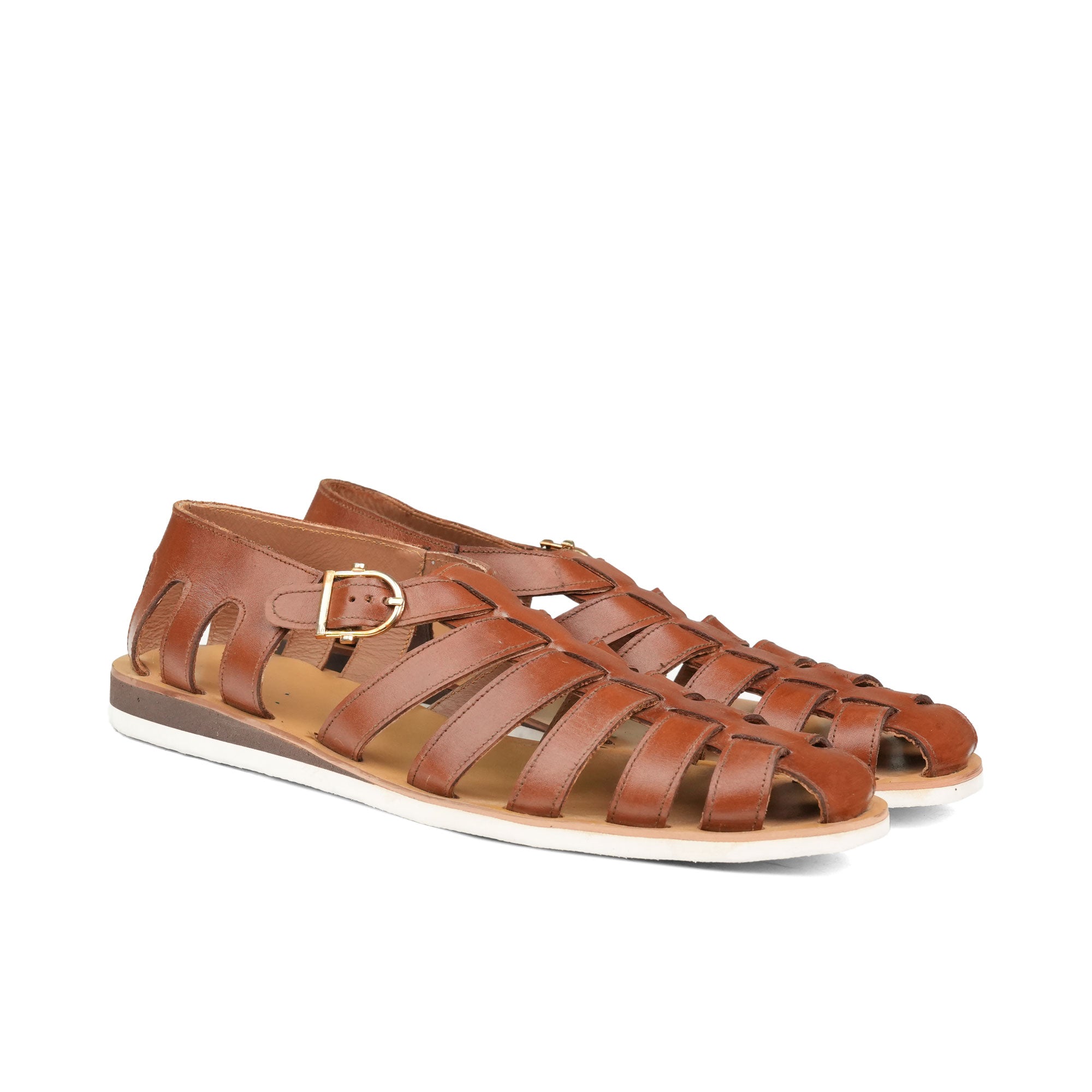 Brown Handmade Sandals DS01