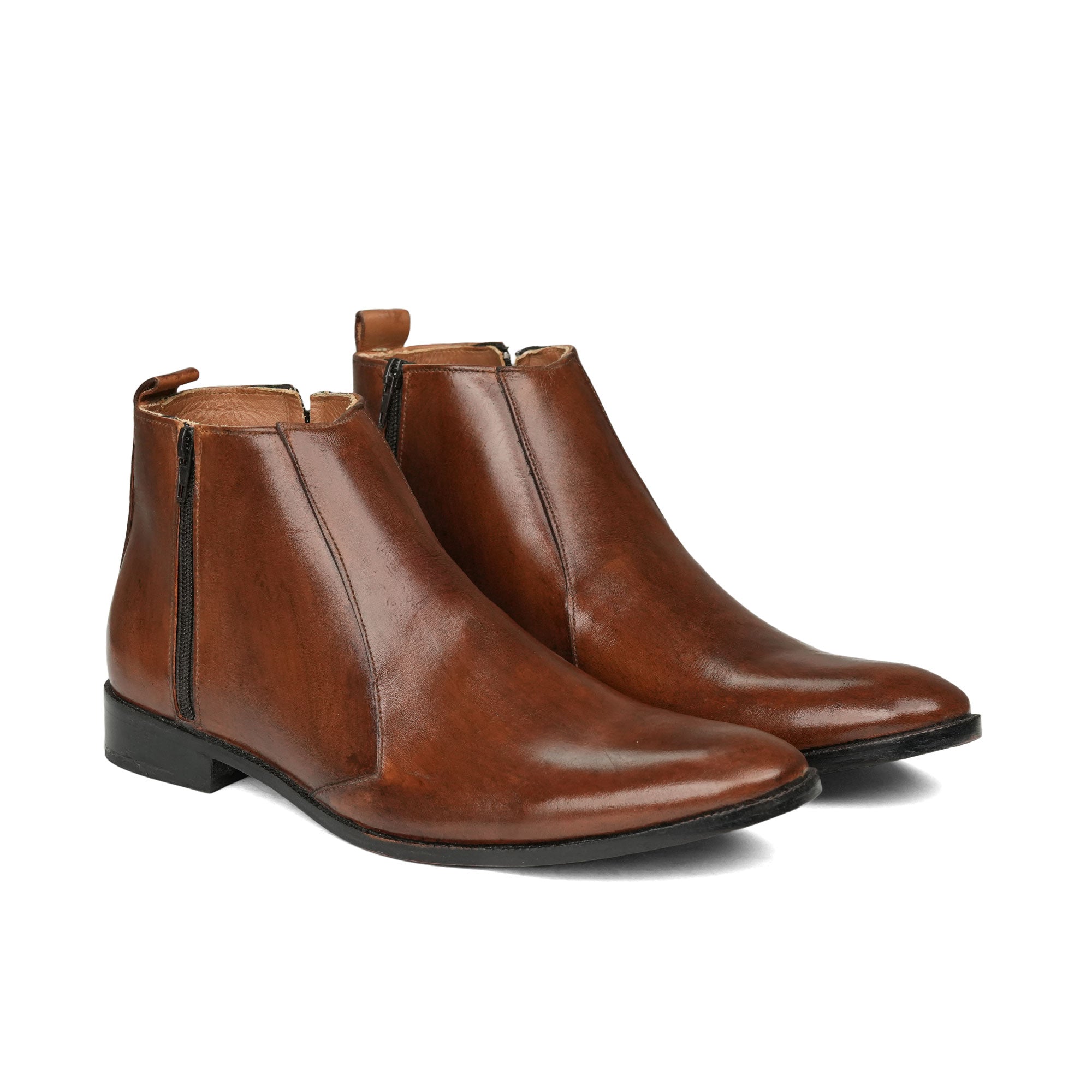 Brown Leather Chelsea Boot PS06